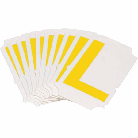 Brady Quik-Align 5060 Series Polyester 2 in Lbl Legend: L Yellow 10PK 5060P-L